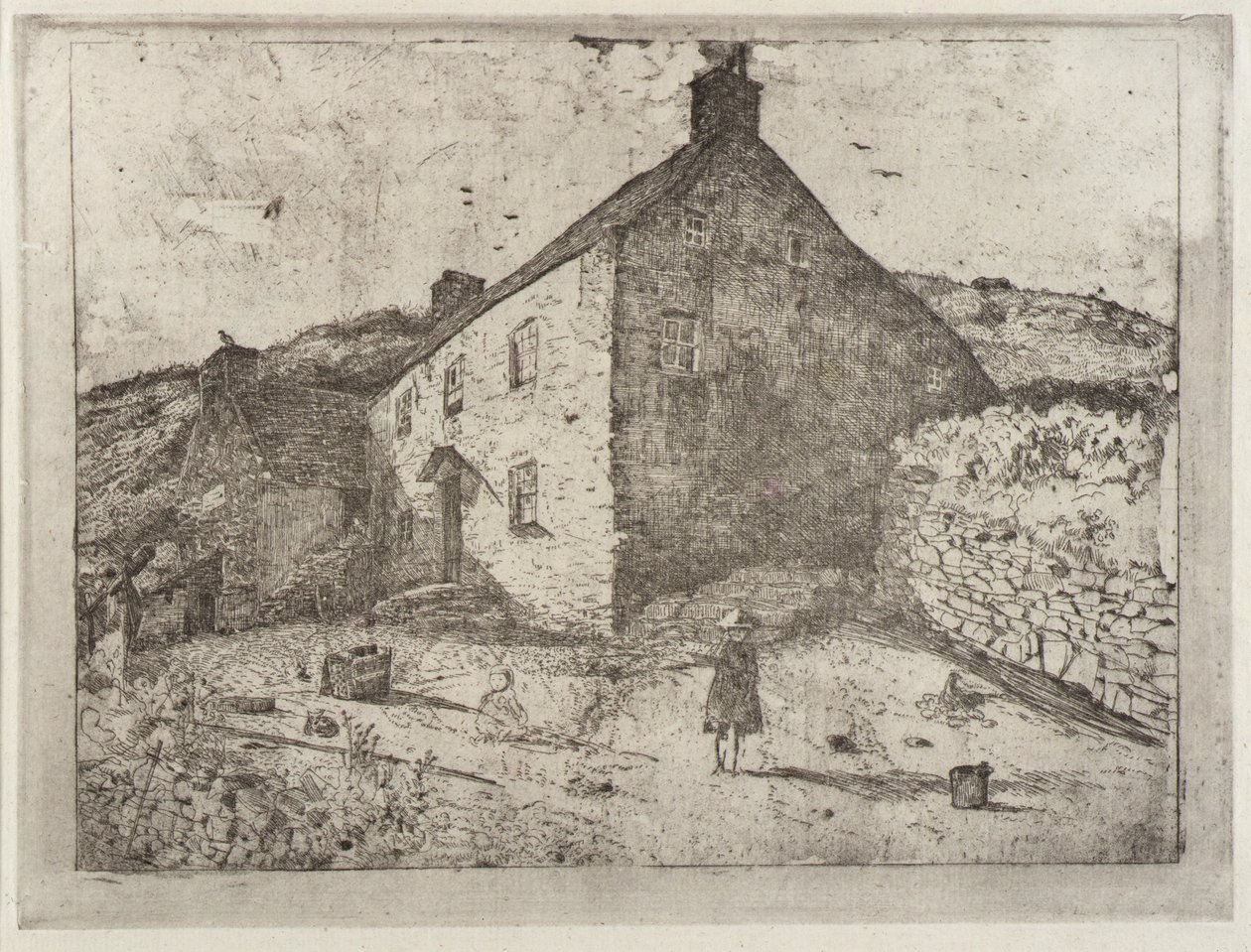 Fiskerhytte - øen Man af J. Alden Weir