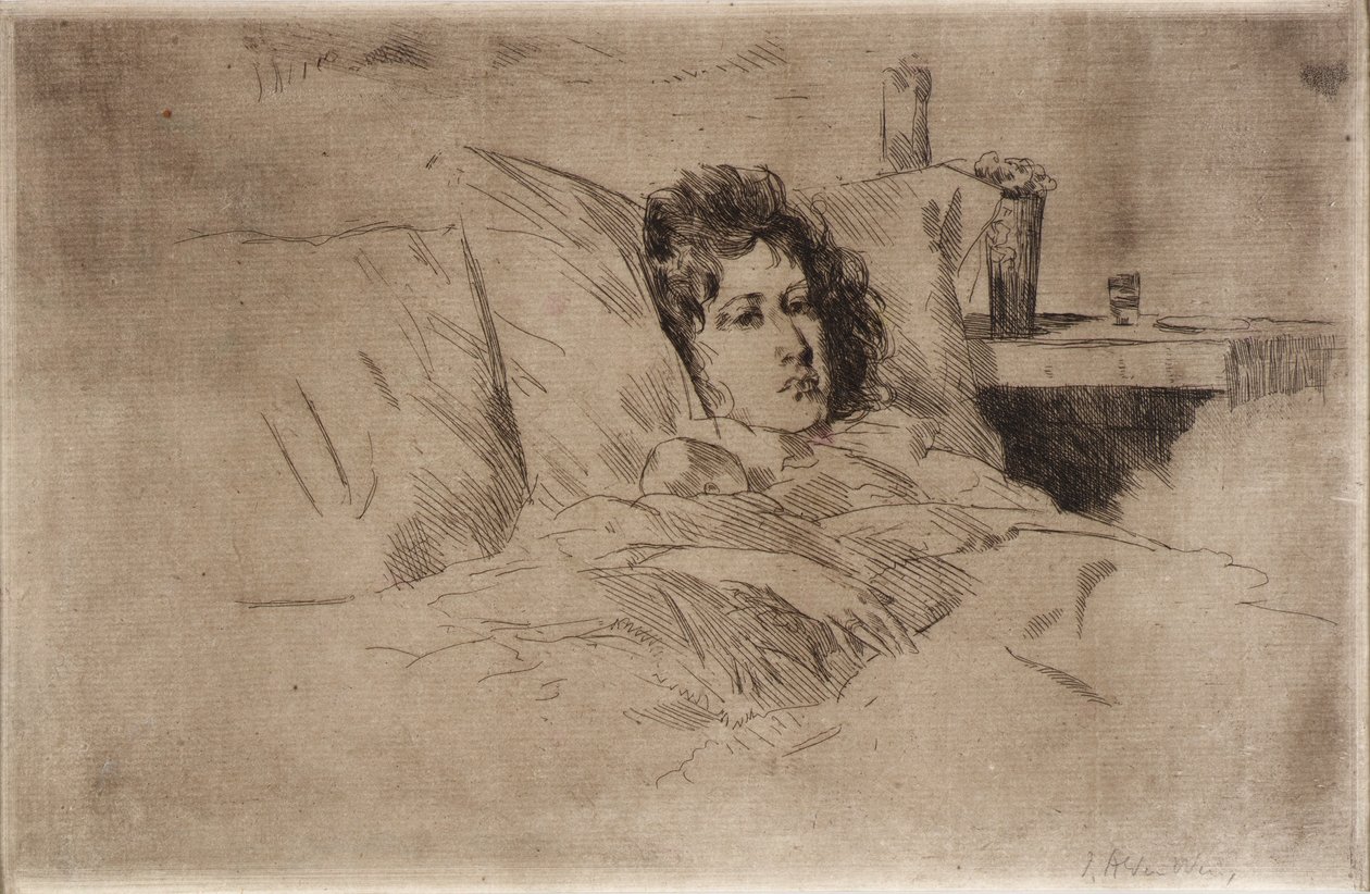 Mor og spædbarn af J. Alden Weir