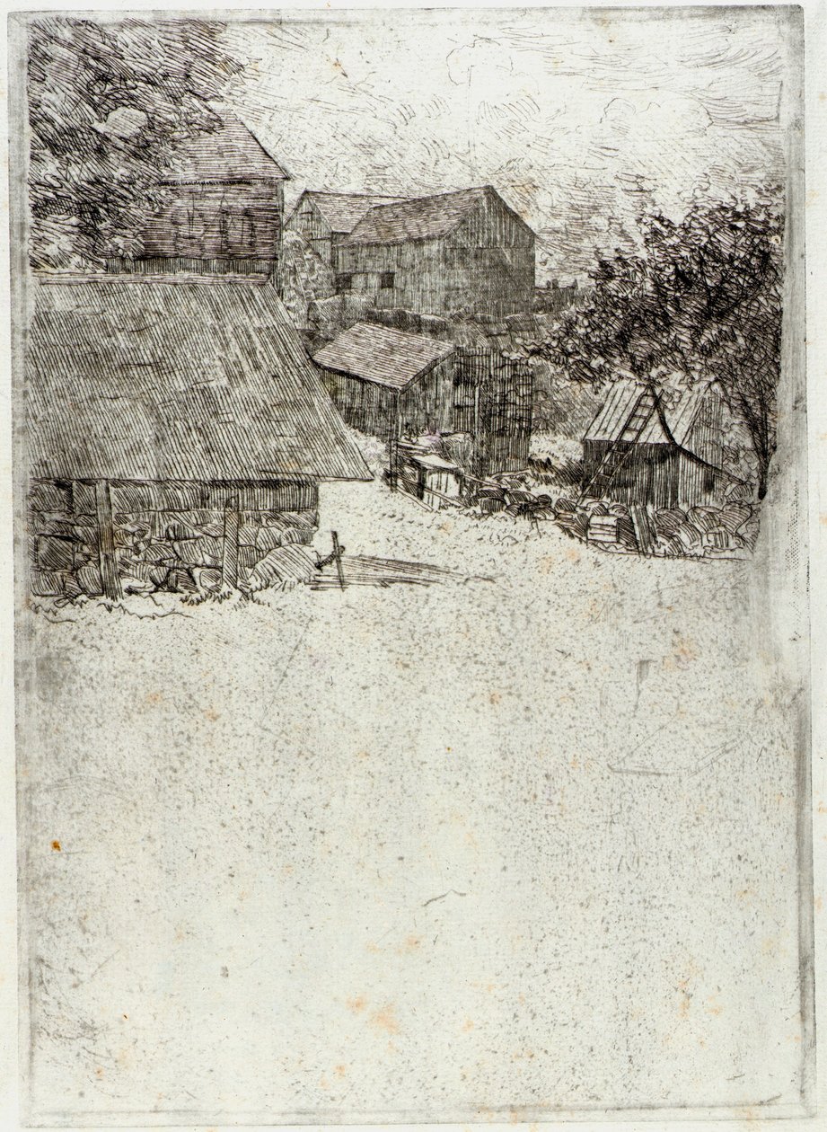 Naboens gård af J. Alden Weir