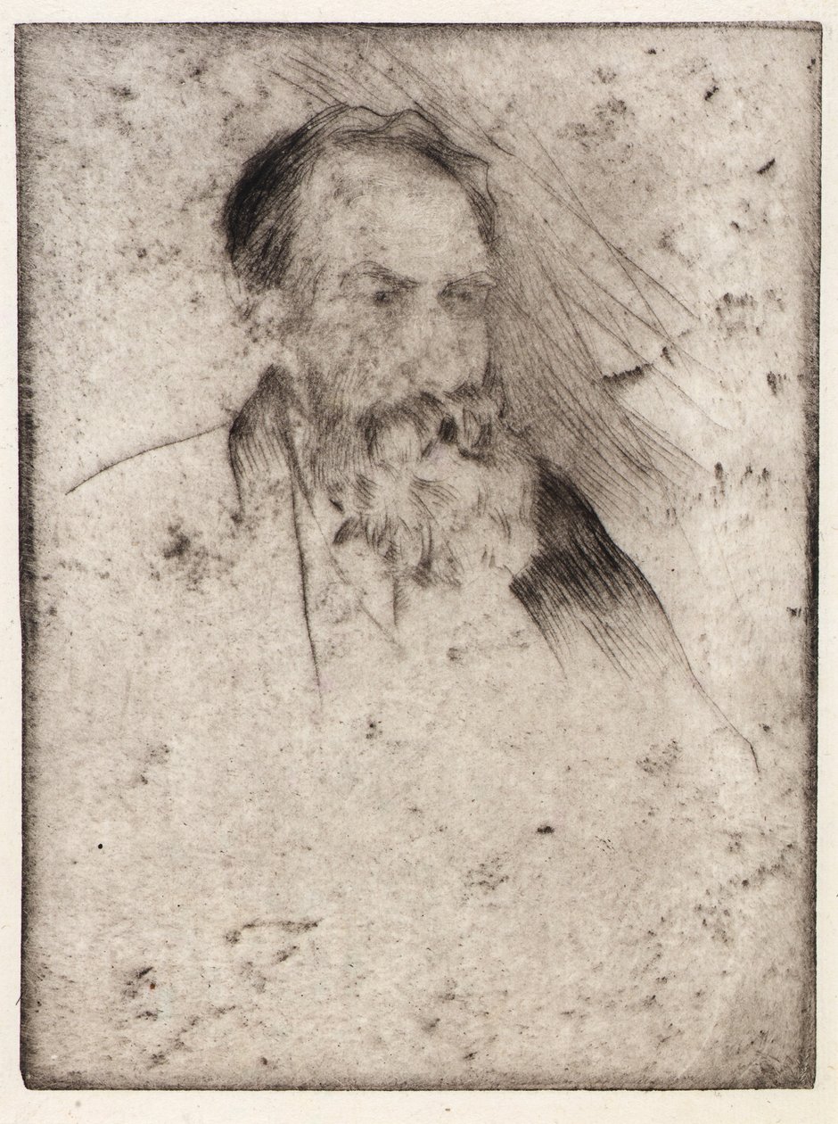 Portræt af Albert P. Ryder af J. Alden Weir