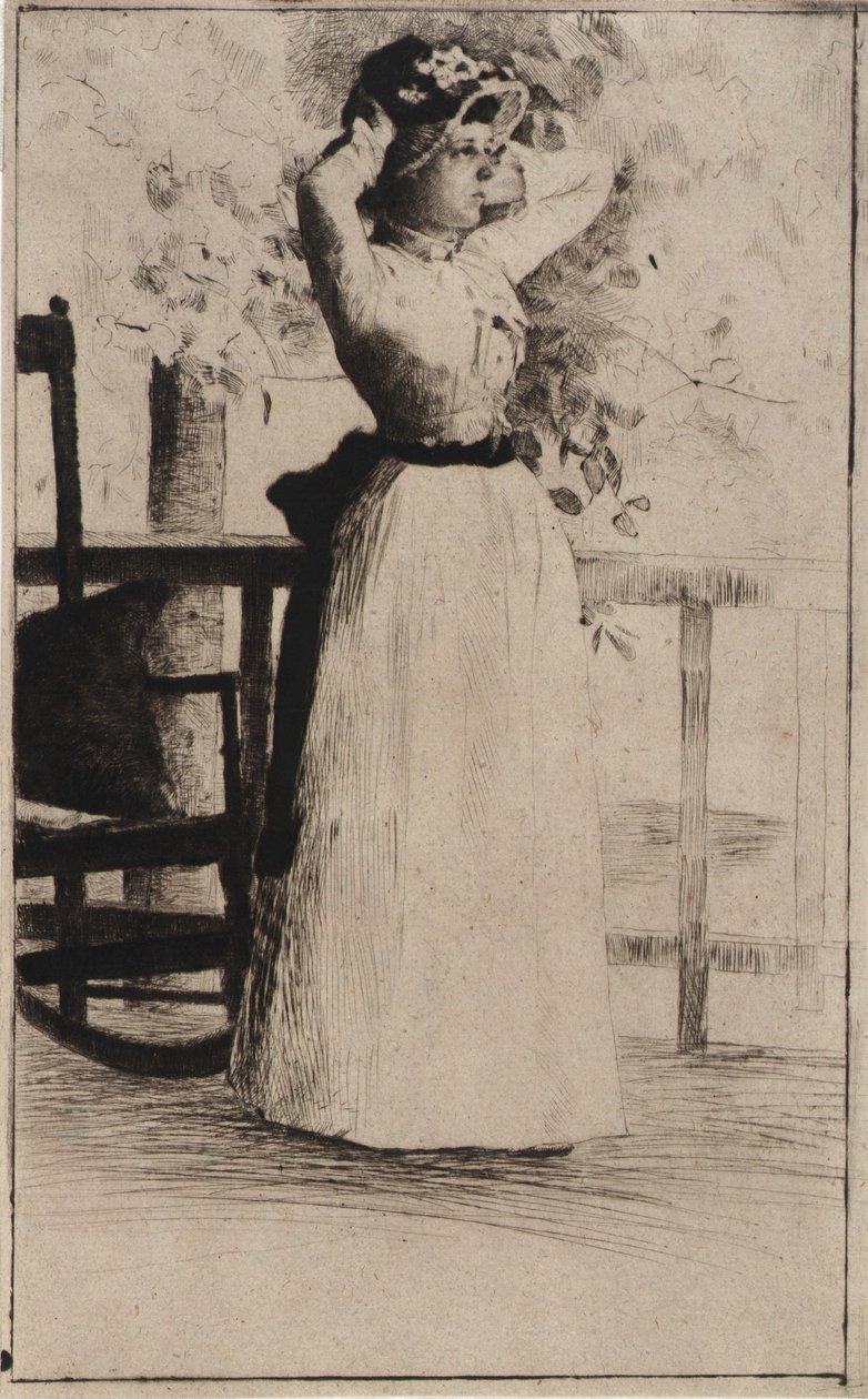 Portræt af Miss Hoe af J. Alden Weir