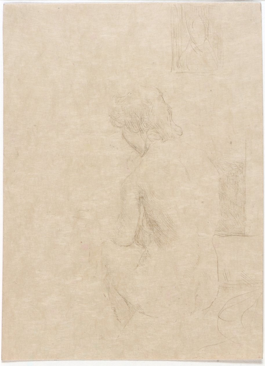 Siddende model af J. Alden Weir