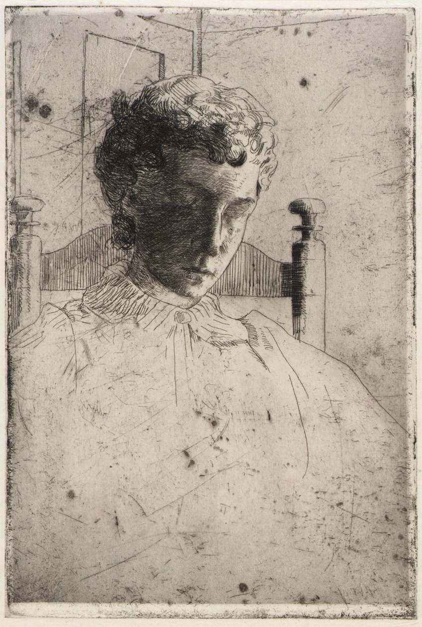 Kvinde kigger ned af J. Alden Weir