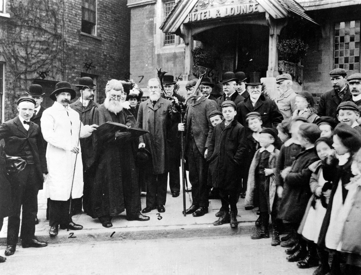 Bander på hornene ved Highgate, 28. marts 1906 af J. Benjamin Stone
