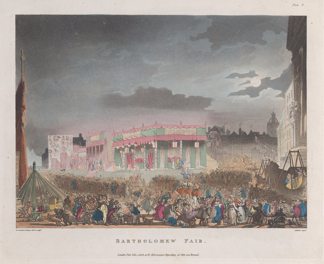 Bartholomew Fair, 1. februar 1808., 1. februar 1808. af J. Bluck