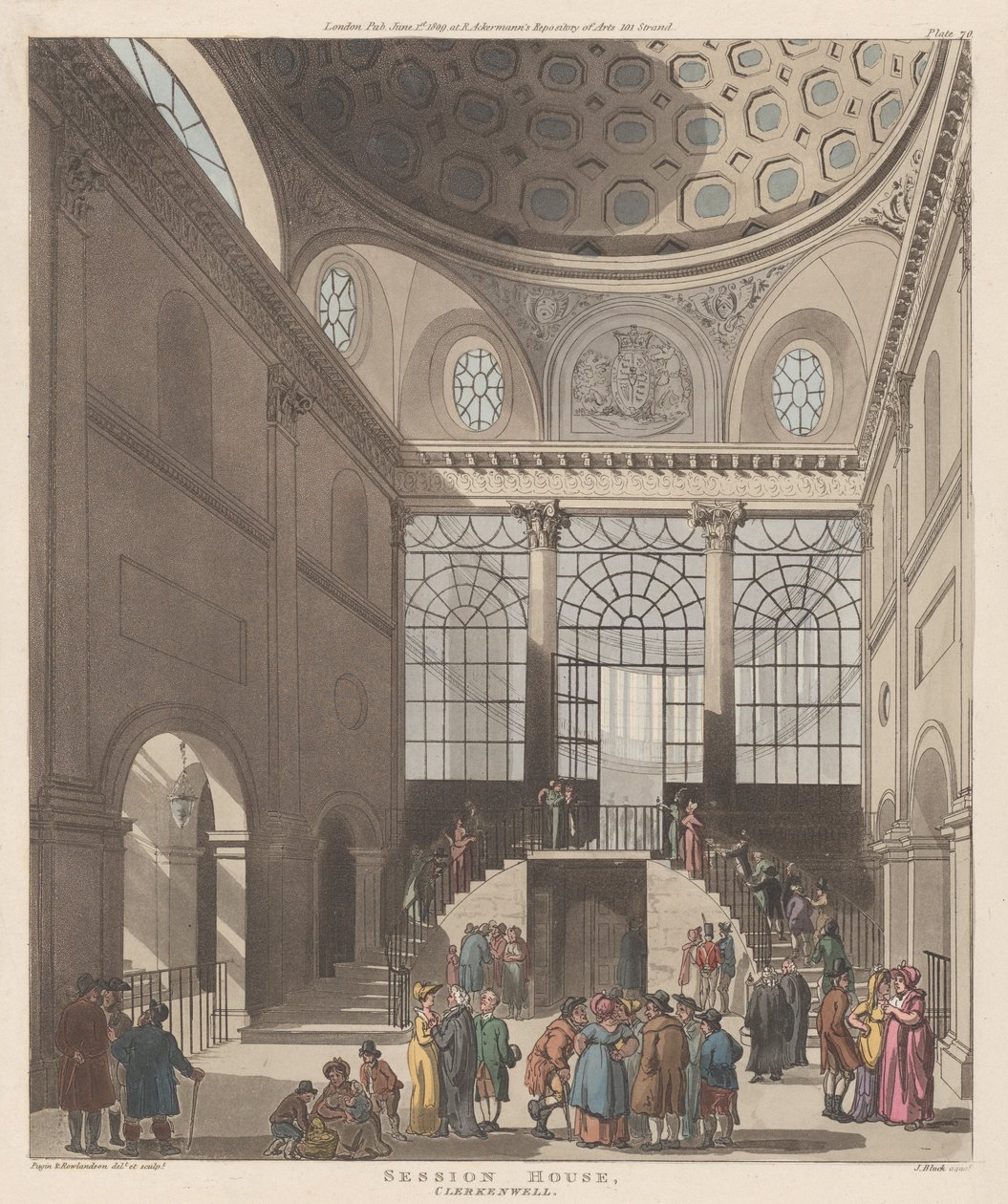 Session House, Clerkenwell, 1. juni 1809., 1. juni 1809. af J. Bluck