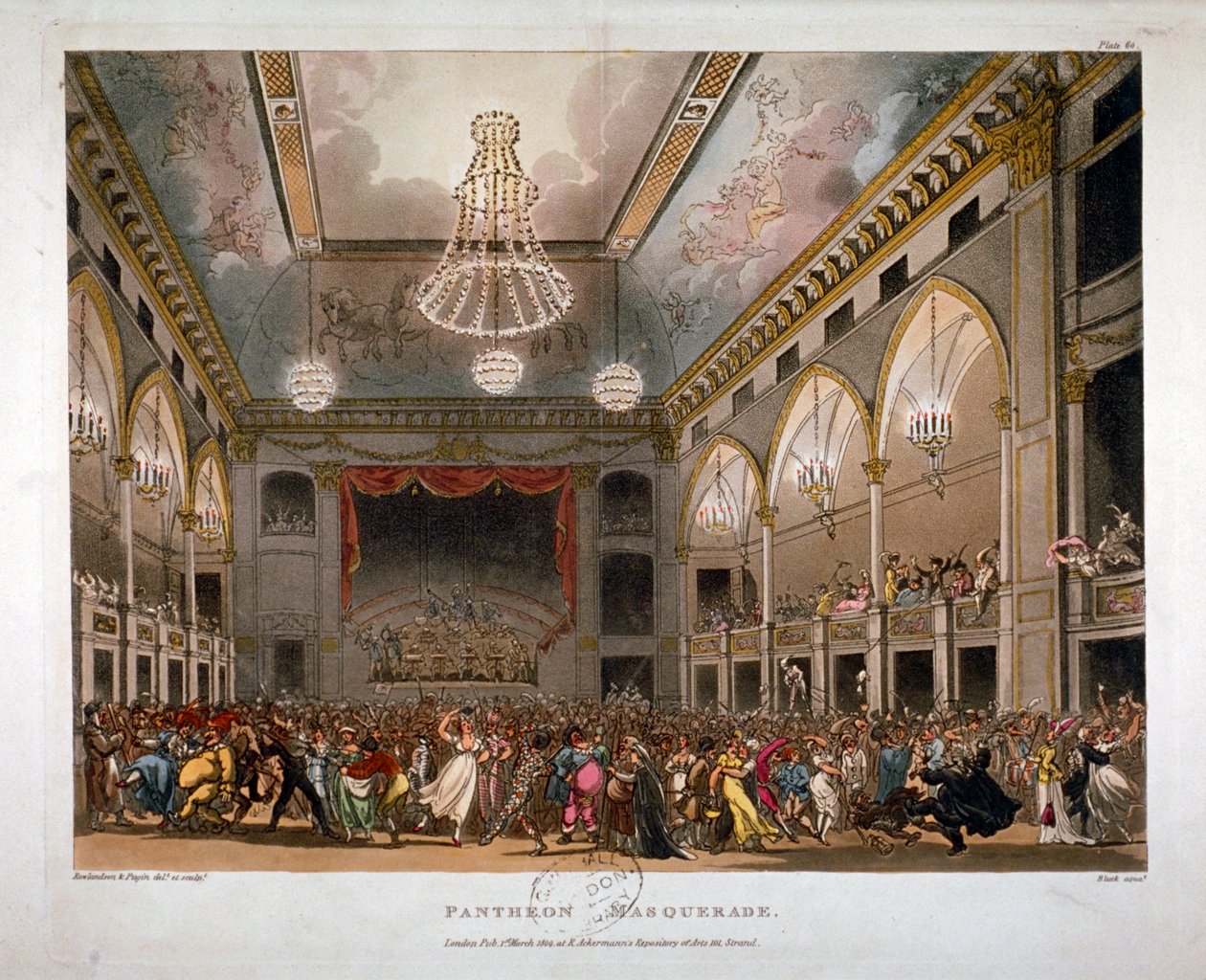 Pantheon, Oxford Street, Westminster, 1809 af J Bluck