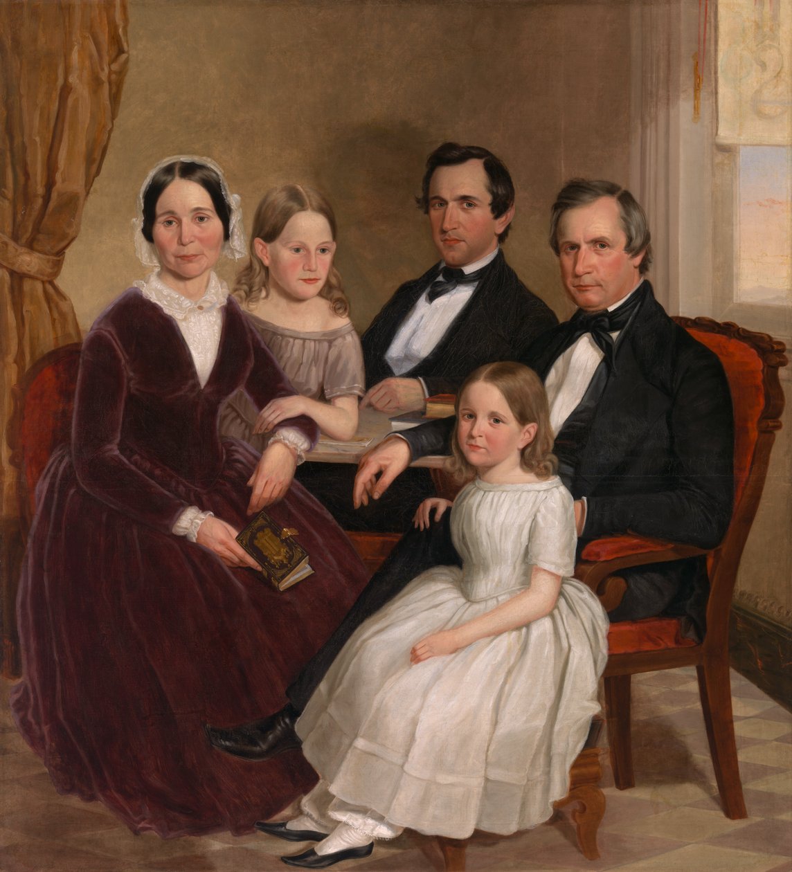 William Jervis Hough og familie, ca. 1852-1853. af J. Brayton Wilcox
