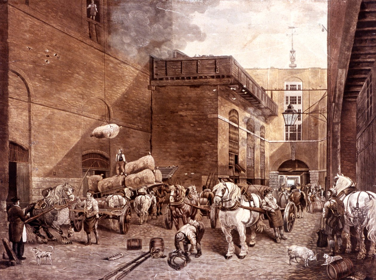 The Hour Glass Brewery, London, 1821 af J Bromley
