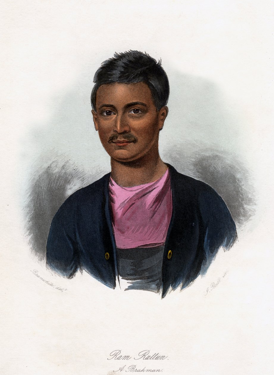 Ram Ruttun. En Brahman, c1840. af J. Bull