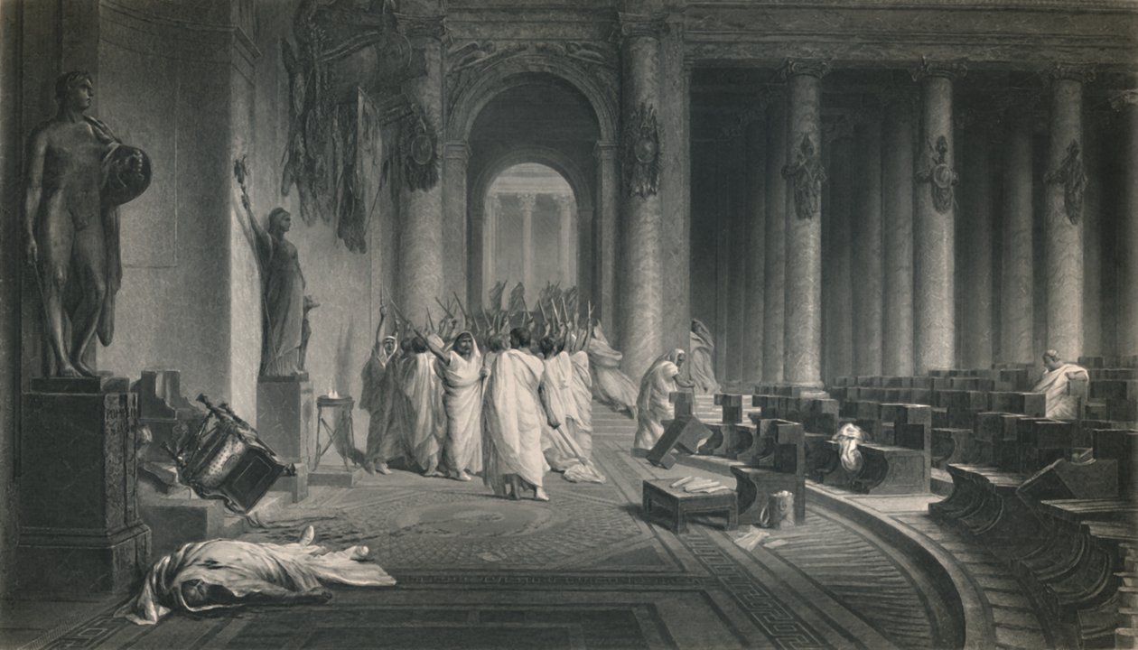 Cæsars død. Julius Cæsar, c1870 af J. C. Armytage