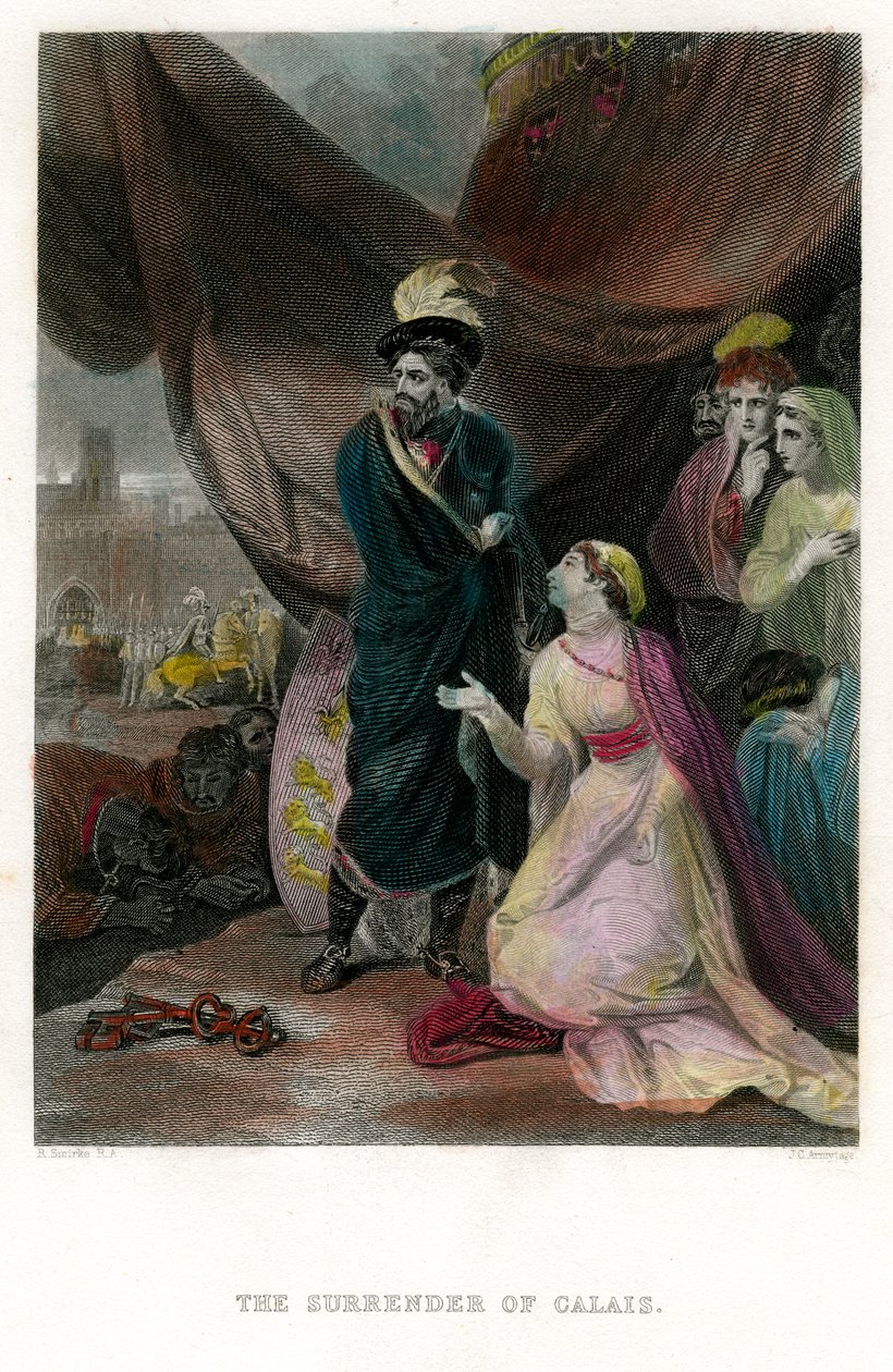 Overgivelsen af Calais, 1800-tallet af J. C. Armytage