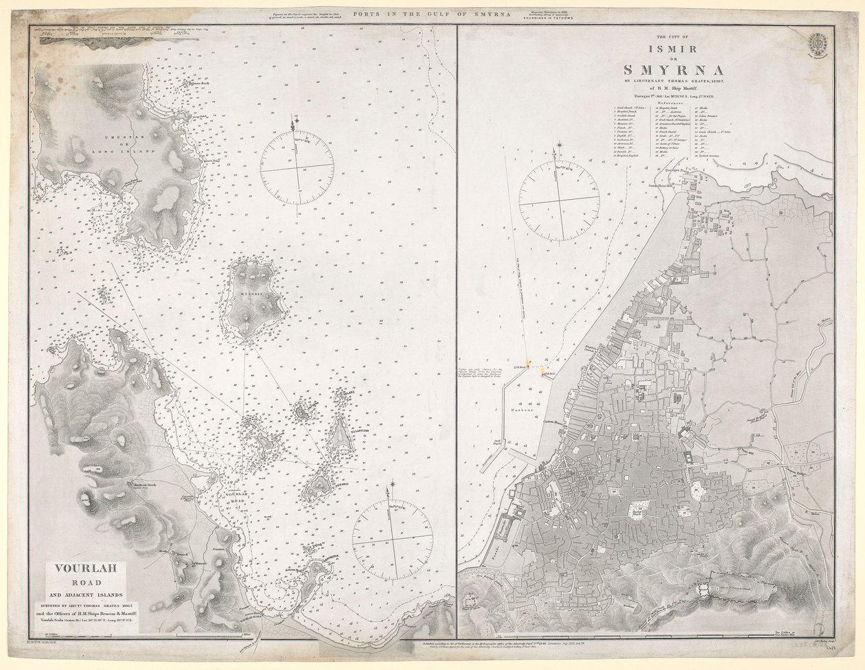 Kort over havnene i Smyrna-bugten af J. & C. Walker