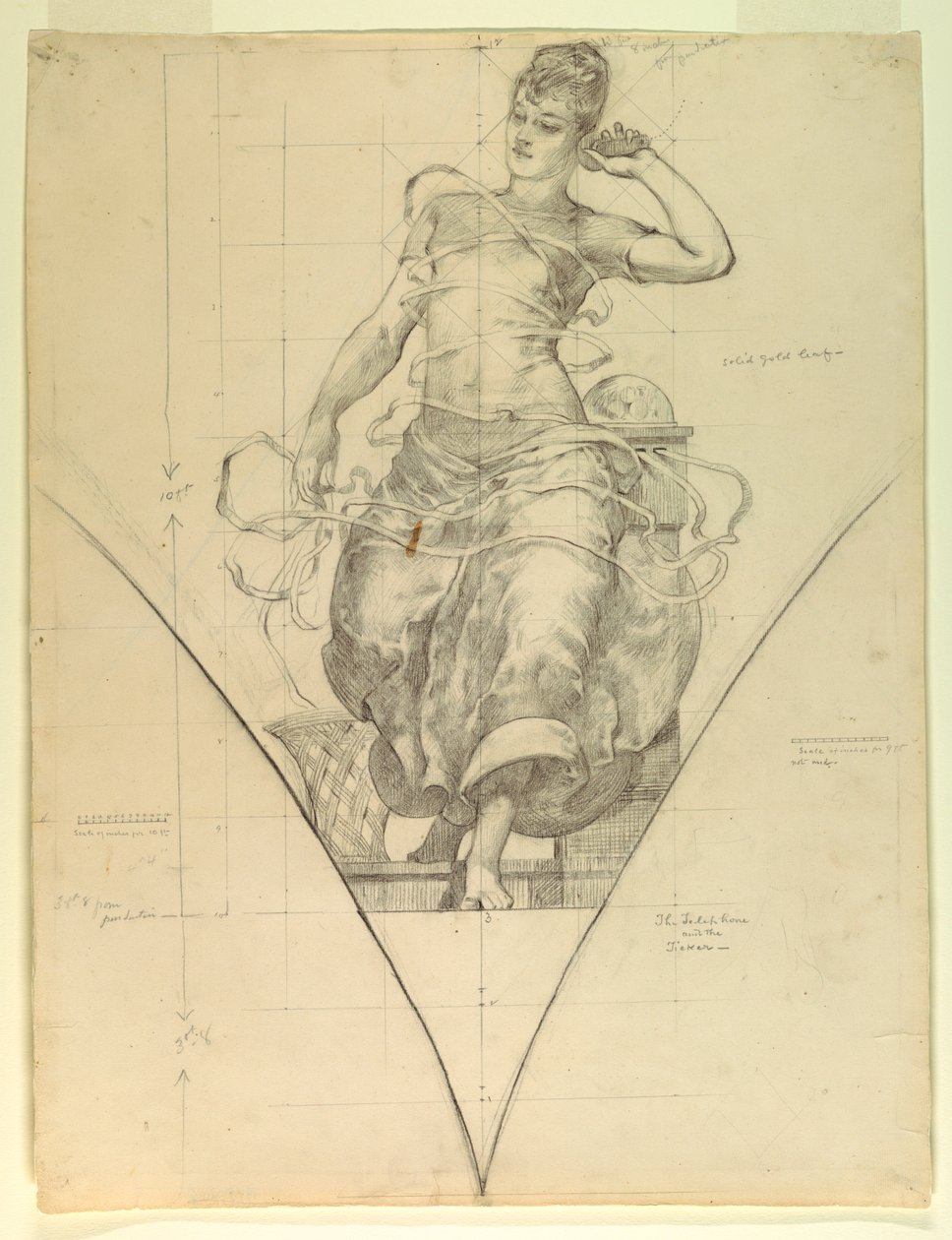 The Telephone and the Ticker, Study for "Electricity as Applied to Commerce," Manufactures and Liberal Arts Building, World
