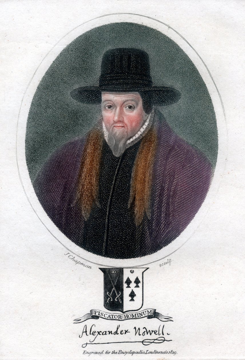 Alexander Nowell, engelsk præst og teolog, 1819. af J. Chapman