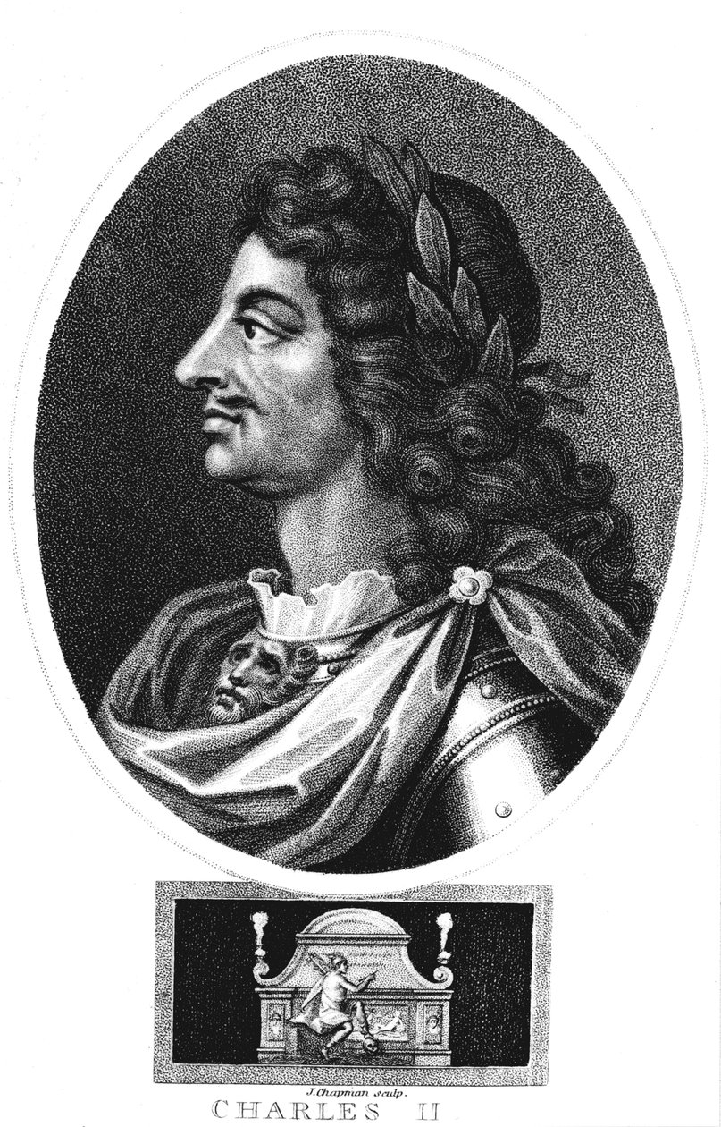 Charles II, konge af Storbritannien og Irland 1660-1685, c1810 af J. Chapman