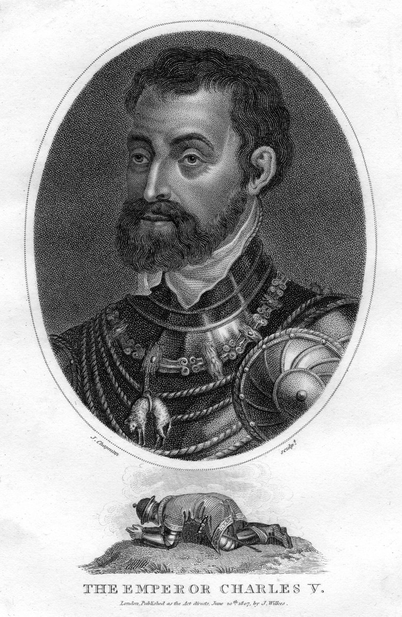 Charles V, hellig romersk kejser, 1807. af J. Chapman