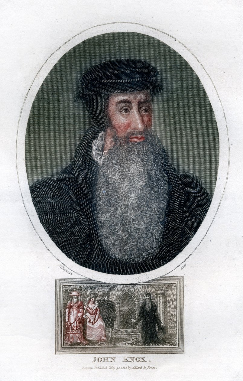 John Knox, skotsk religiøs reformator, 1812. af J. Chapman