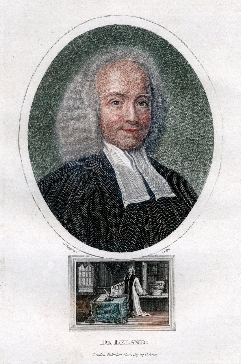 John Leland, engelsk presbyteriansk minister fra det 18. århundrede og forfatter til teologiske værker, 1813. af J. Chapman