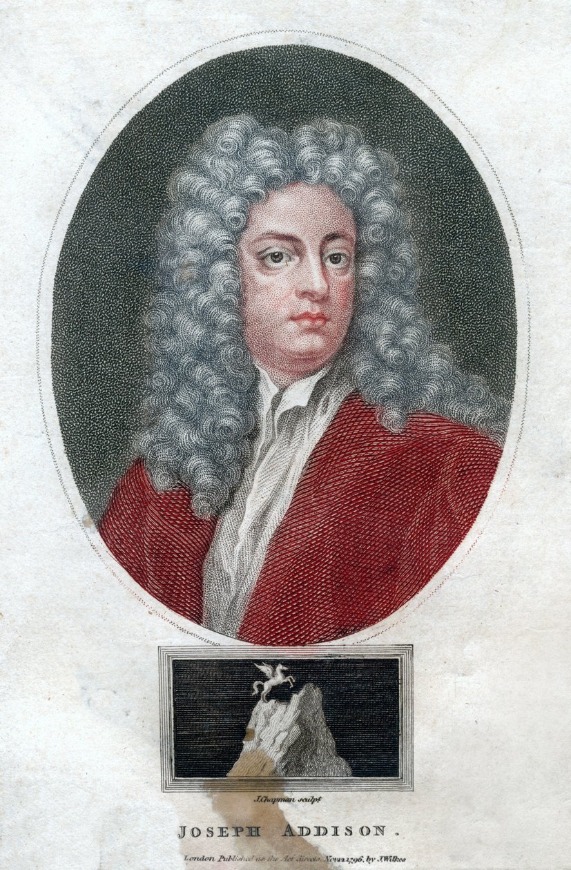 Joseph Addison, engelsk politiker og forfatter, 1796. af J. Chapman