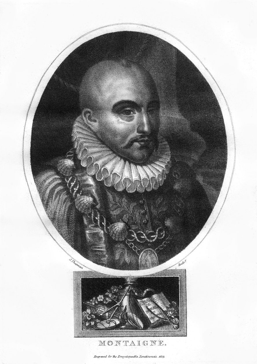 Michel Eyquem de Montaigne, fransk forfatter, 1817. af J. Chapman