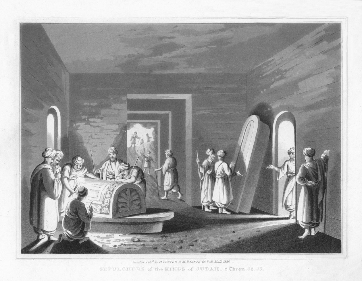 Judas kongers grave. 2 Krøniker, 32.33.1830 af J. Clarke