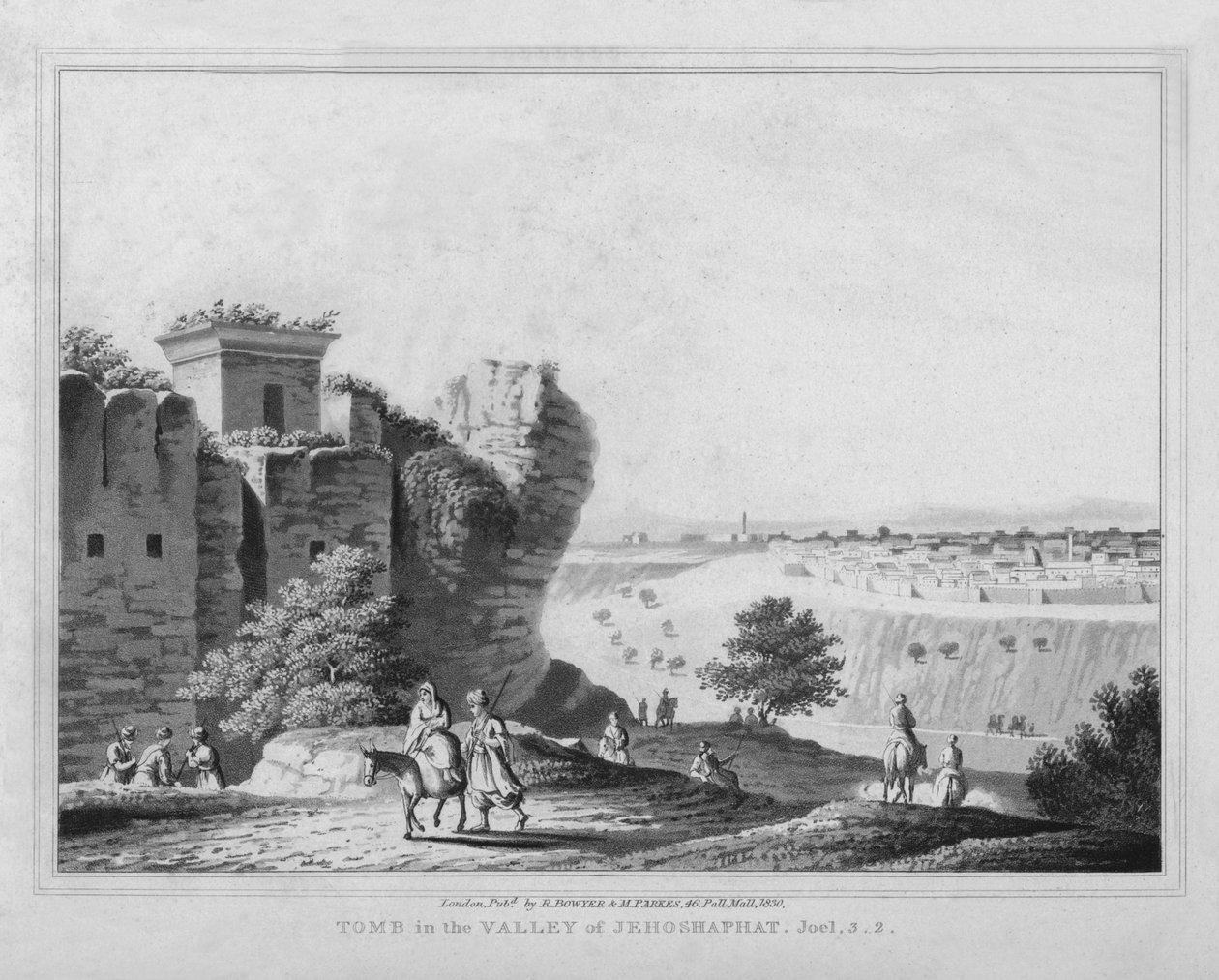 Grav i Josafats dal. Joel, 3.2., 1830 af J. Clarke