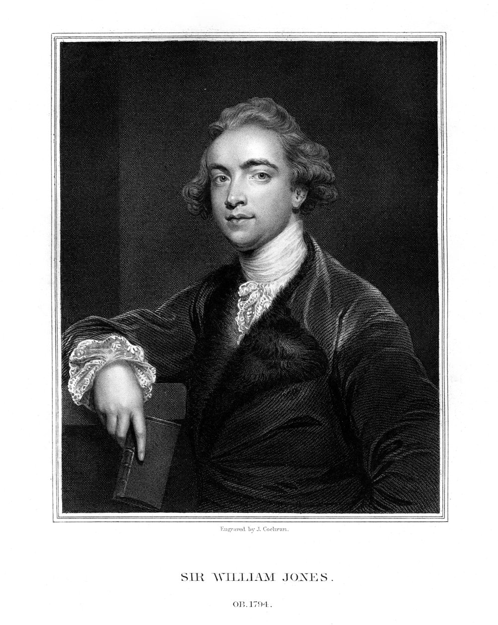 Sir William Jones, engelsk orientalist, filolog og jurist, 1832. af J. Cochran