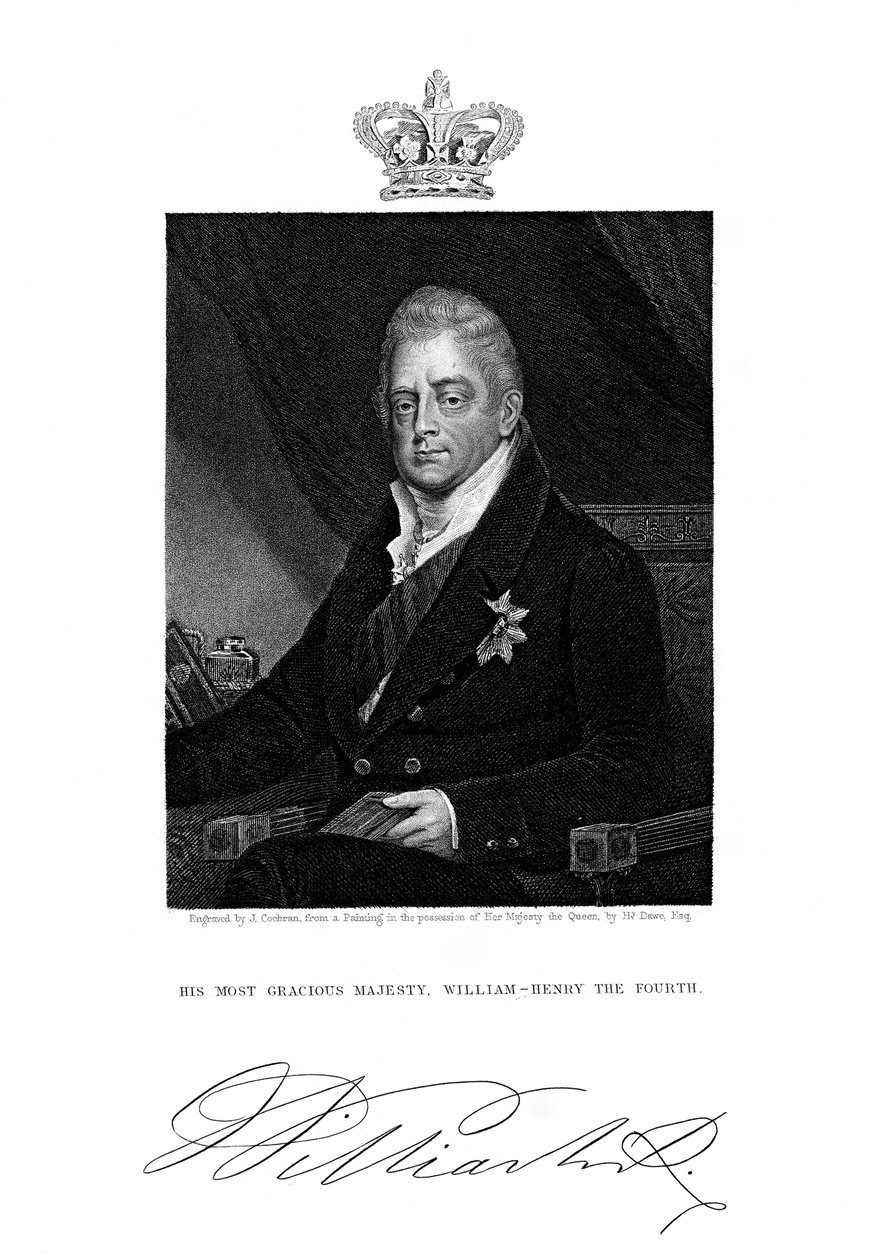 William IV, konge af Storbritannien og Irland og af Hannover, 1800-tallet. af J. Cochran