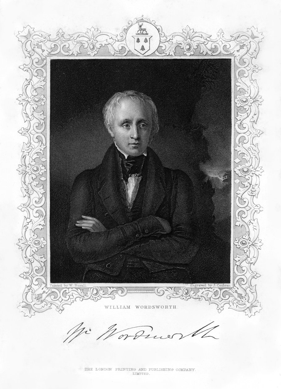 William Wordsworth, engelsk romantisk digter, 1800-tallet. af J. Cochran