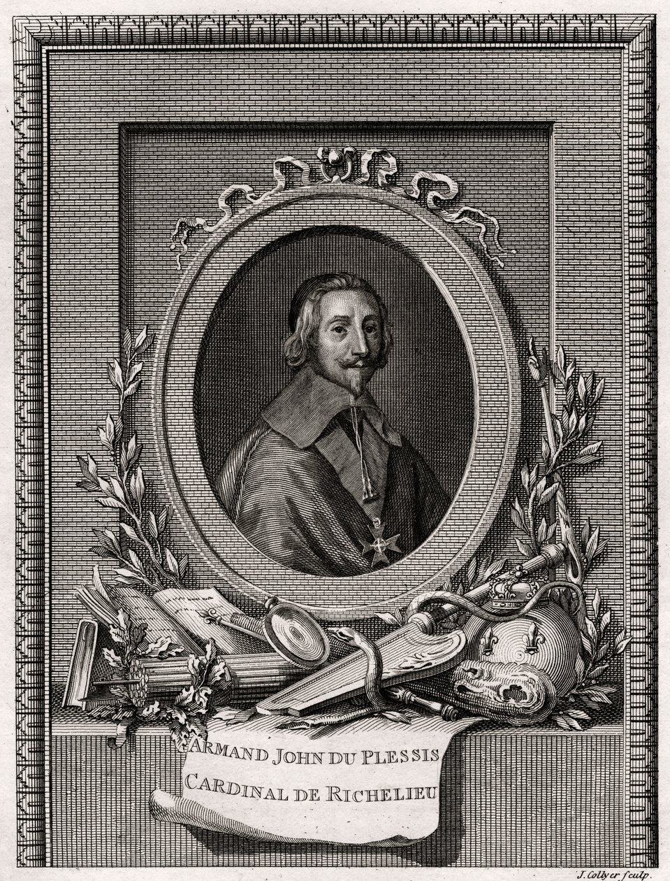 Armand Jean Du Plessis, kardinal og hertug af Richelieu, 1775 af J. Collyer