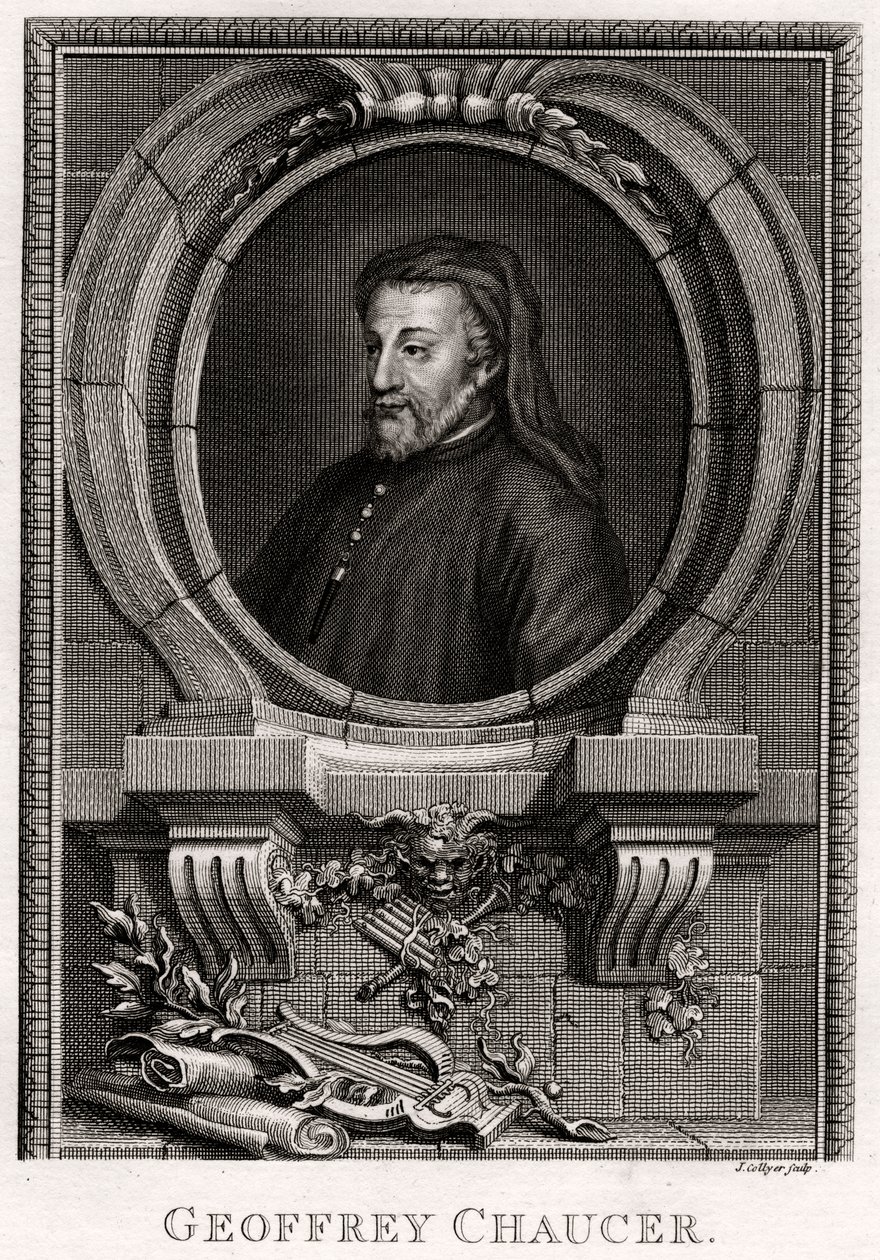 Geoffrey Chaucer, 1774 af J. Collyer