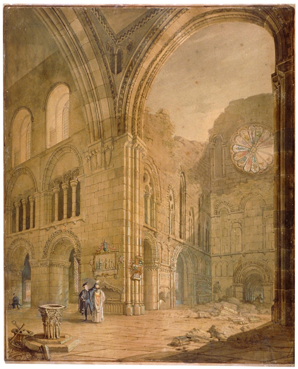 Church of St Bartholomew-the-Great, Smithfield, City of London, 1806 af J Coney
