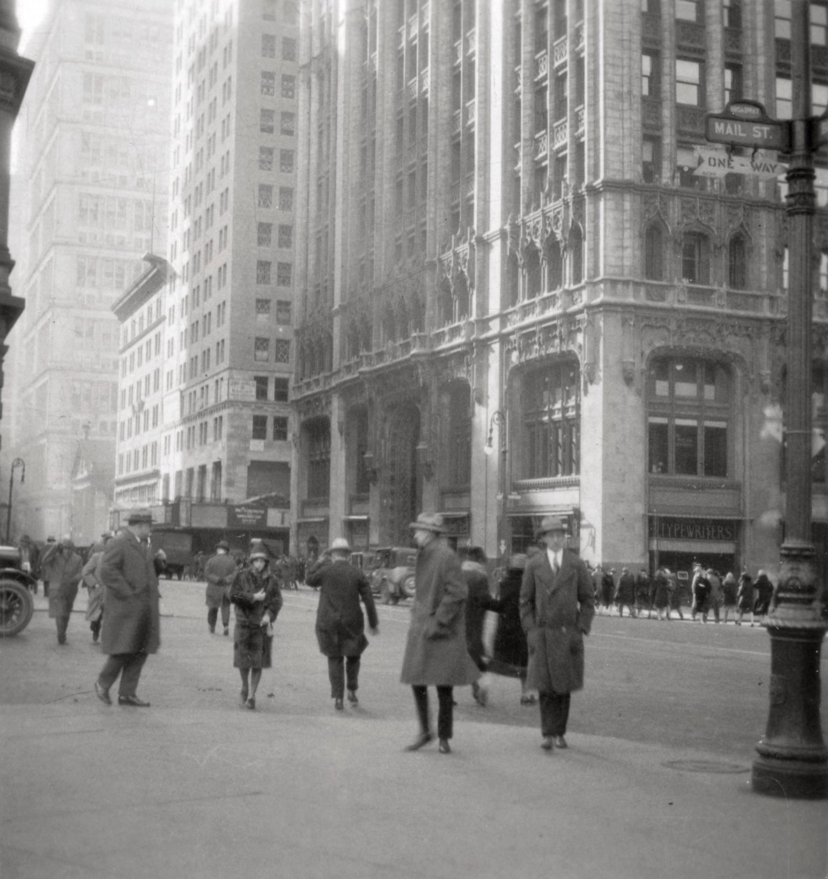 Lower Broadway, New York City, USA, 20. århundrede af J. Dearden Holmes