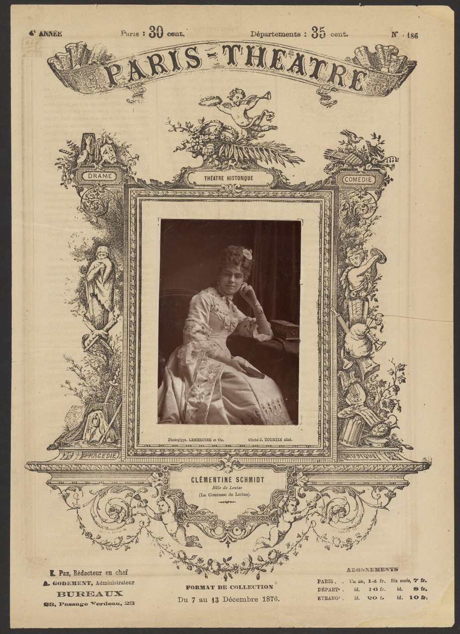 Paris Teater: Clementine Schmidt af J. Émile Tourtin