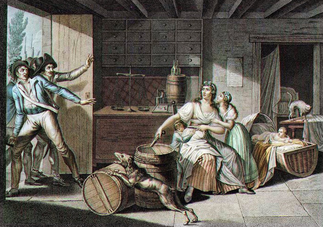 Episode af den vendiske krig: en ung kvinde fra af J. F. (after) Cazenave