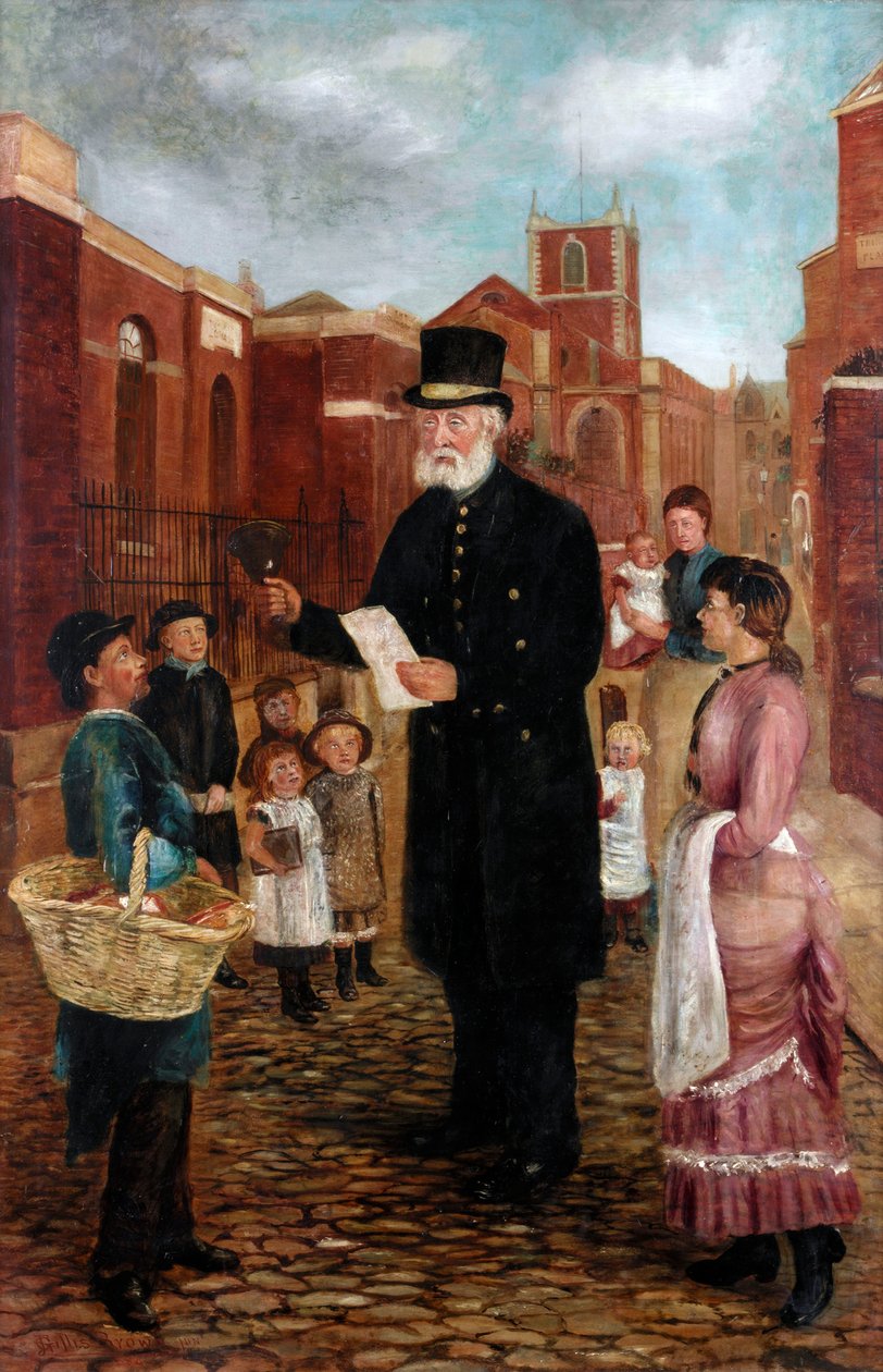 Tommy Sanderson, Town Crier, 1884 af J. Gillis Brown