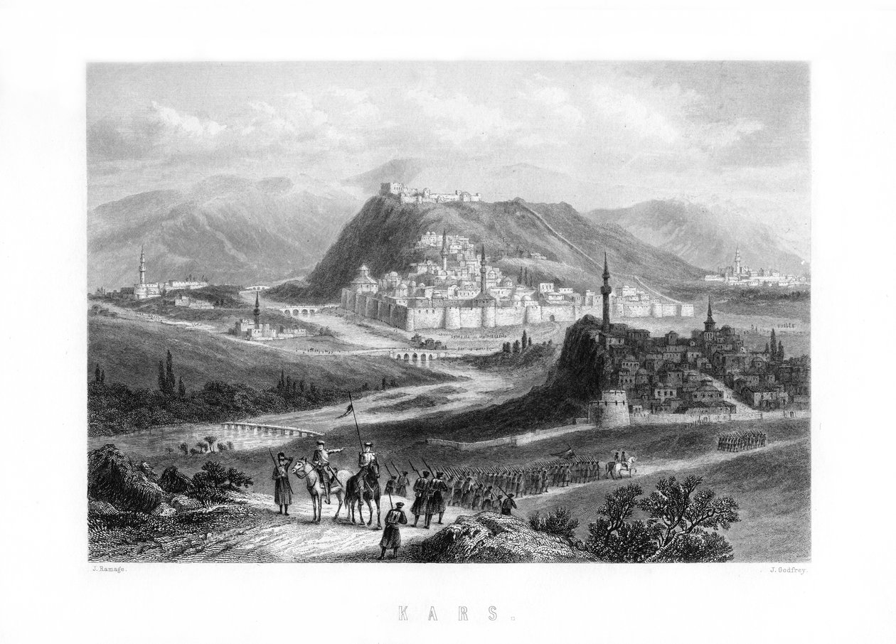 Kars, en by i det nordøstlige Tyrkiet, 1893. af J. Godfrey