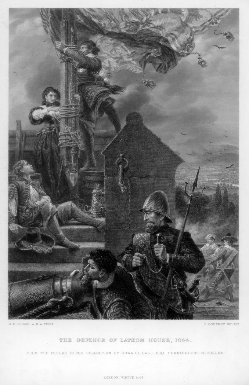 Forsvaret af Lathom House, 1644. af J. Godfrey