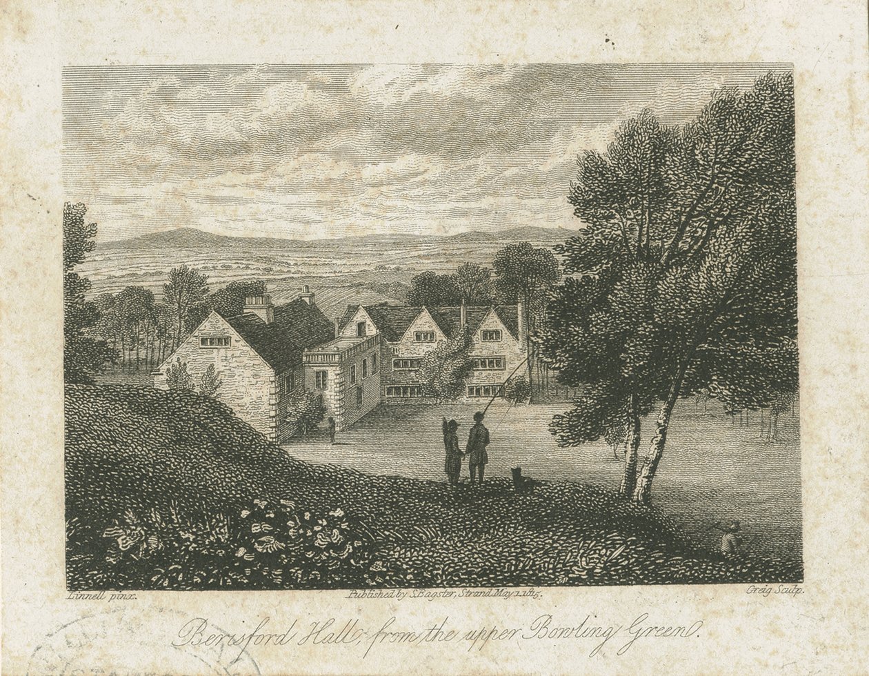 Dovedale - Beresford Hall: stålgravering, nd [1815] (tryk) af J. Greig