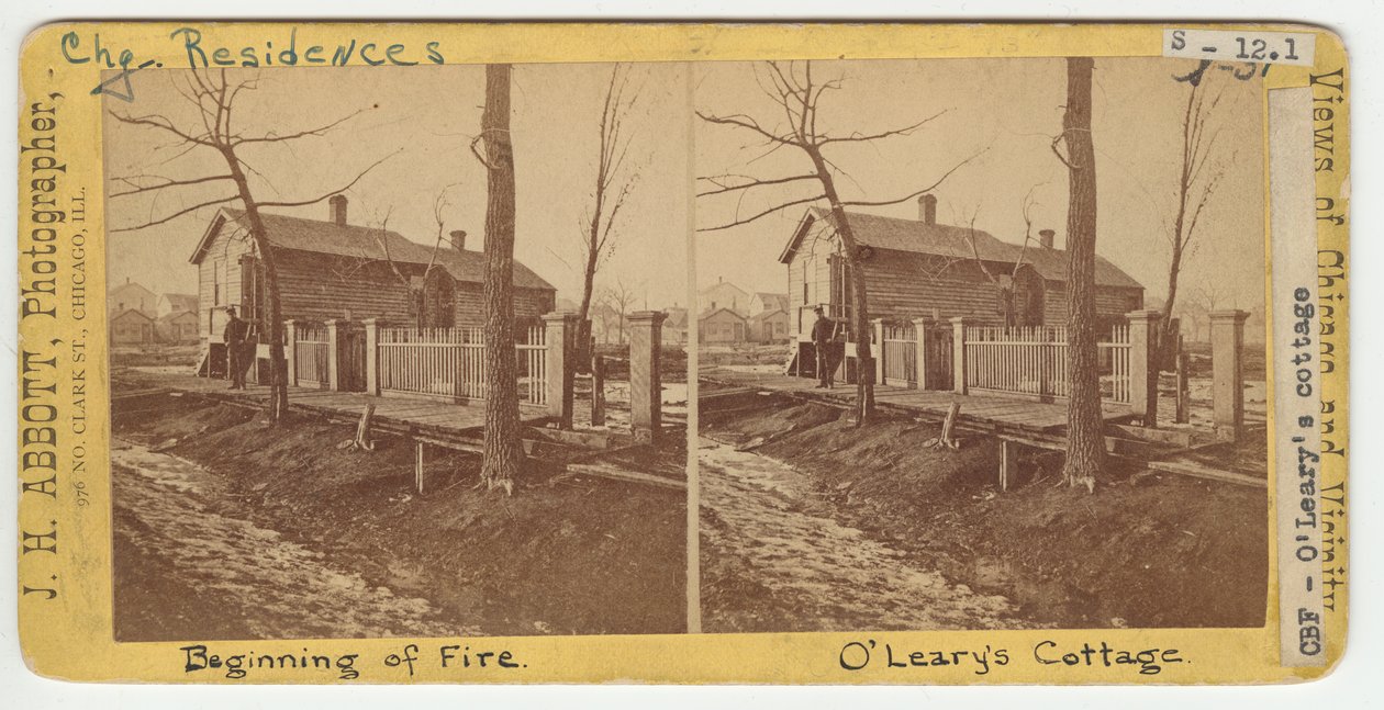 Fru OLearys Cottage, 1871 af J. H. Abbott