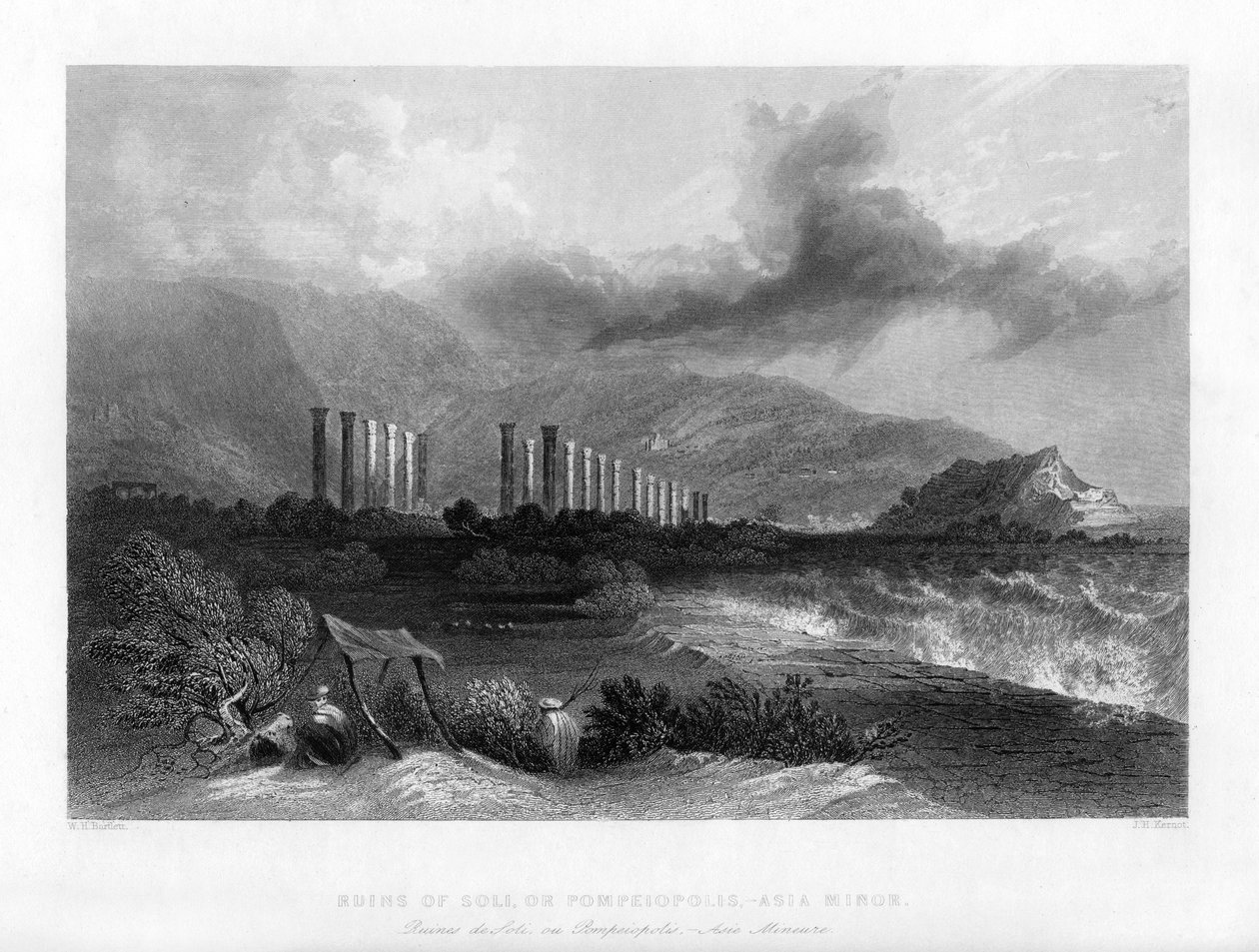 Ruinerne af Soli eller Pompeiopolis, Tyrkiet, 1841. af J. H. Kernot