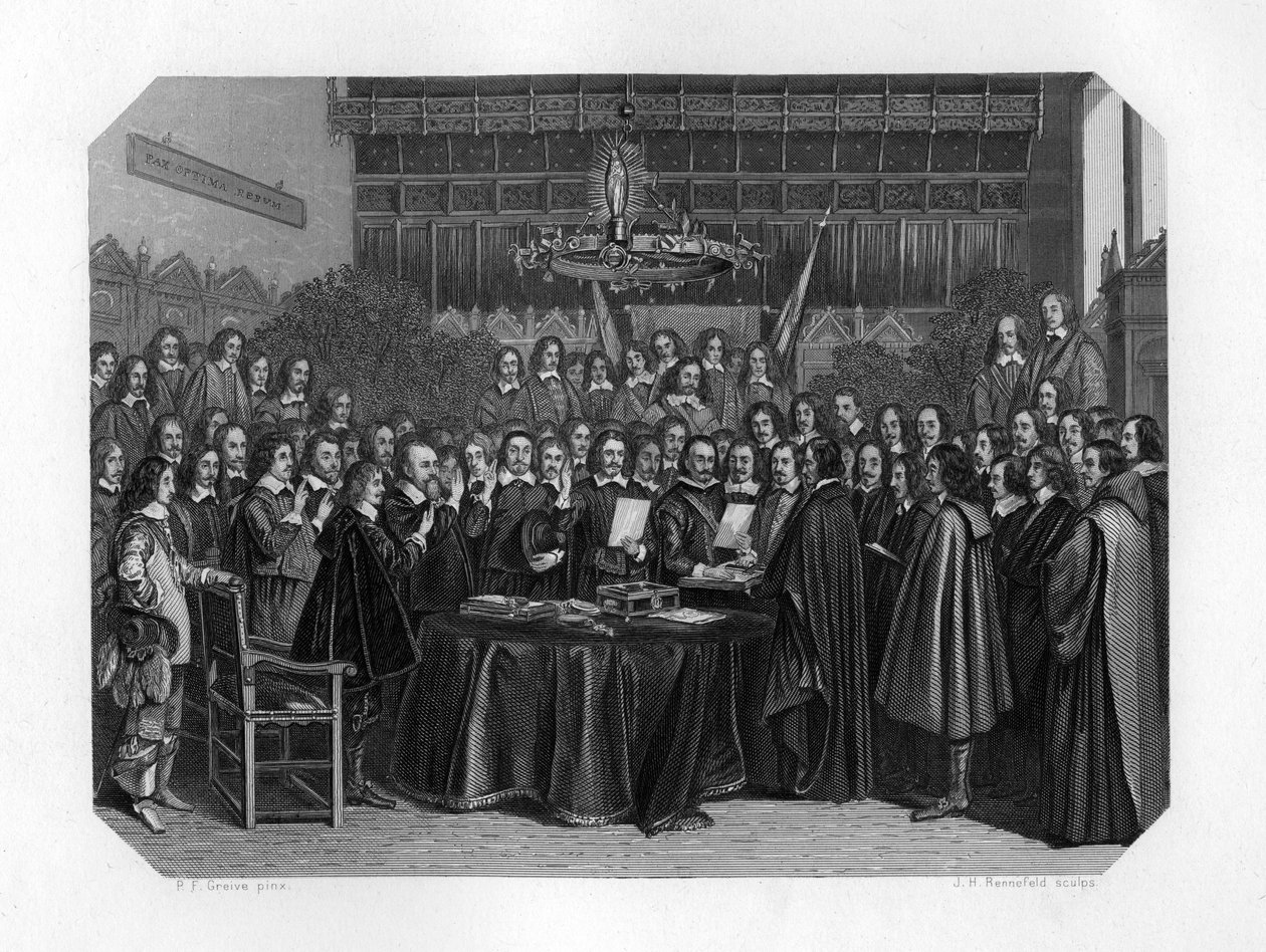 Eden om ratificering af Münster-traktaten, 1648 c1870. af J. H. Rennefeld