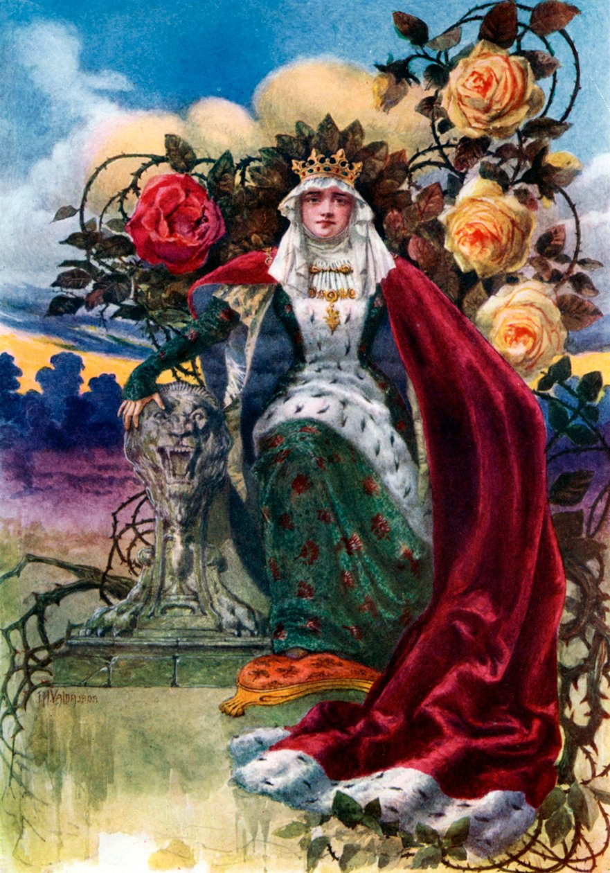 En dronning af roser, 1908-1909. af J. H. Valda