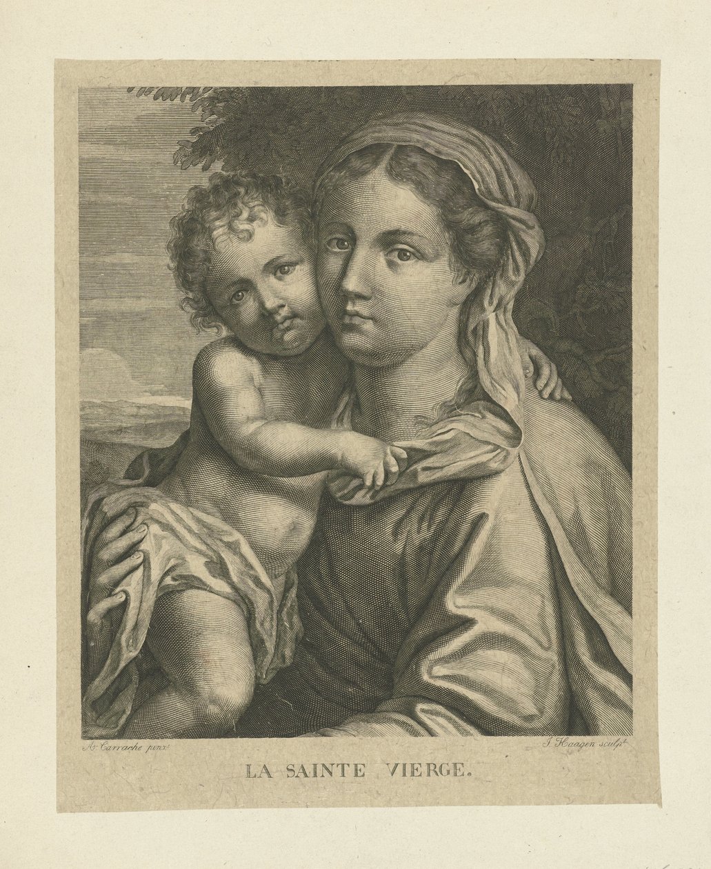 Maria sætter venlig The Blessed Virgin (titel på objekt) af J. Haagen