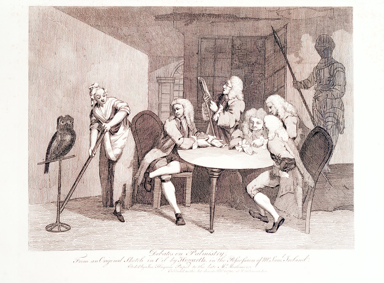 Debatter om palmistry, 1700-tallet af J Haynes