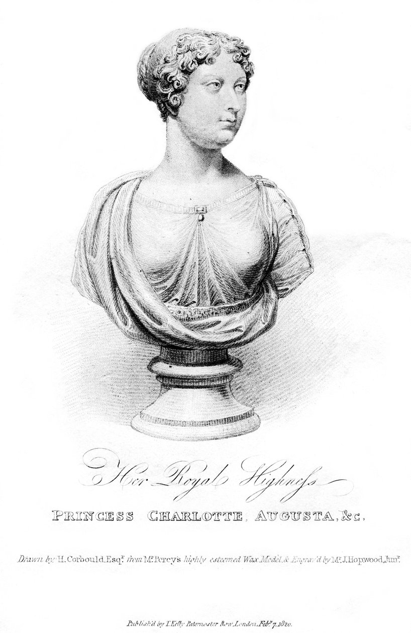 Prinsesse Charlotte Augusta, 1820 af J. Hopwood