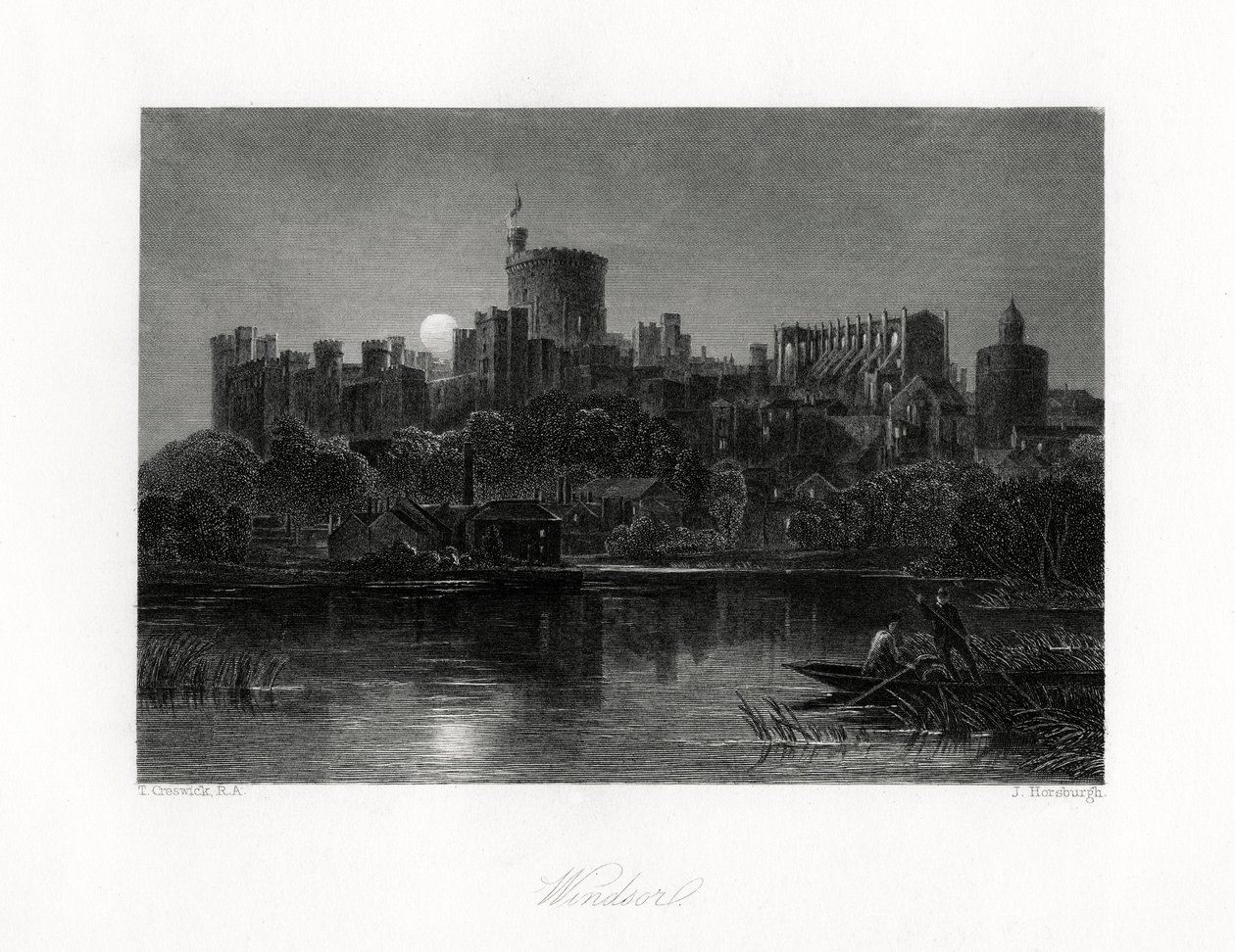 Windsor Castle, Berkshire, 1800-tallet af J. Horsburgh