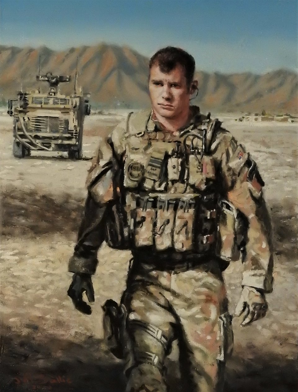 RAF Lt, 2022-23 (olie på lærred) af J Hugh L Beattie