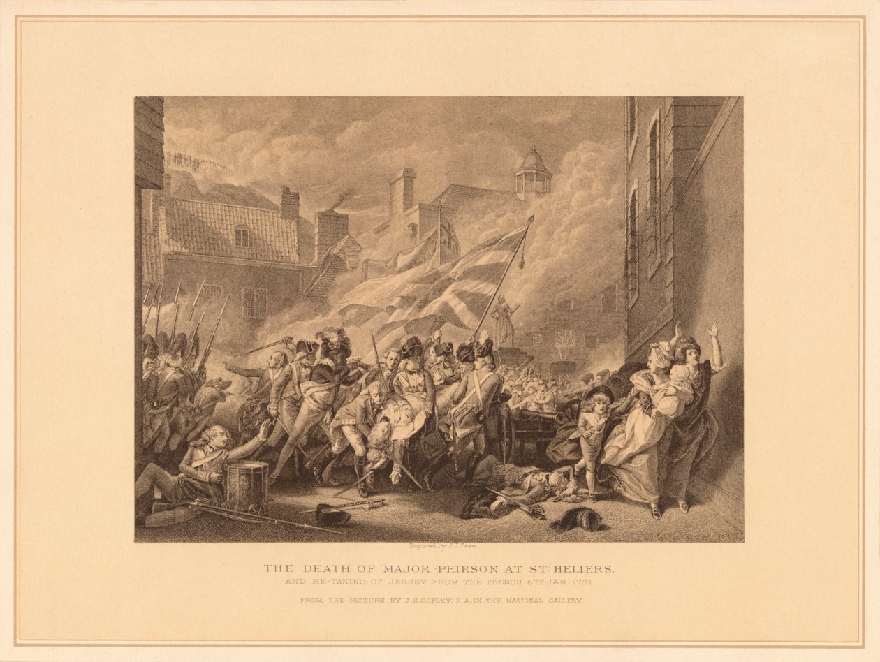 Major Peirsons død i St. Heliers, 1781 1878 af J. J. Crew
